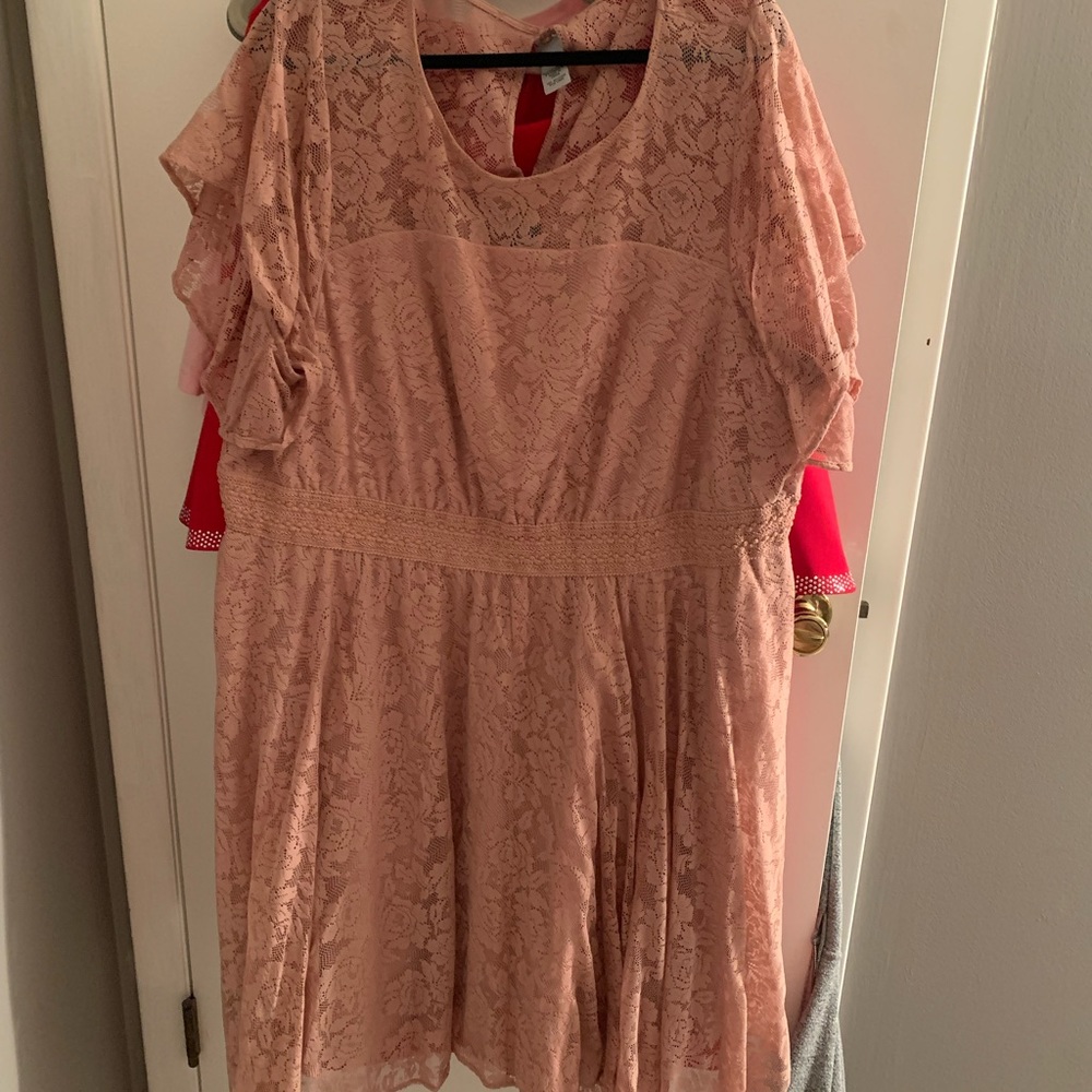 Dusty Rose Lace Dress